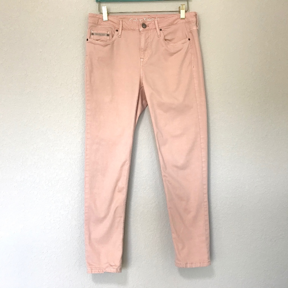 Calvin Klein Women’s Ankle Skinny Pants Pink 30
